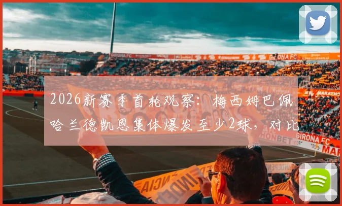 2026新赛季首轮观察:梅西姆巴佩哈兰德凯恩集体爆发至少2球,对比之下C罗0射正状态引热议